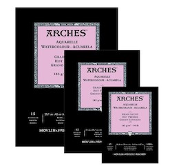 Pads: Arches Watercolour 185gsm Pads